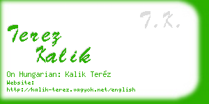 terez kalik business card